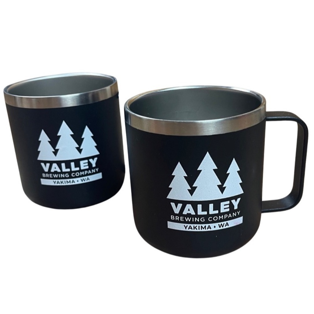 Valley Brewing Co. Metal Mug 12 oz. Bundle Set Pine Trees Camping Fall Winter